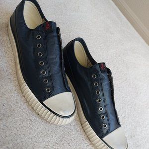 John Varvatos BootLeg Coated Linen Low Top 9.5 Men's Midnight